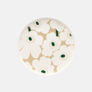 Unikko - Lautanen 25cm beige, hiekka, tummanvihreä