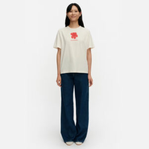 Erna Unikko - T-paita valkoinen, punainen