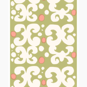 Unikko - Pellavakangas 69€/m vaaleanvihreä, valkoinen, puuteri