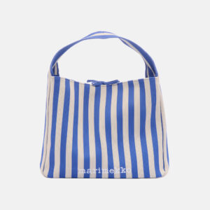 Knitted Bag Large - Merirosvo Olkalaukku sininen, luonnonvalkoinen