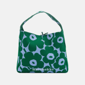 Knitted Bag Large - Unikko Olkalaukku tummanvihreä, sininen
