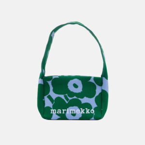Knitted Shoulderbag - Unikko Olkalaukku tummanvihreä, sininen