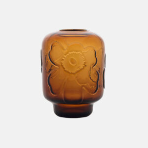 Unikko - Lasimaljakko 18x13cm konjakki