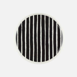 Oiva Piccolo - Lautanen musta,valkoinen 20cm