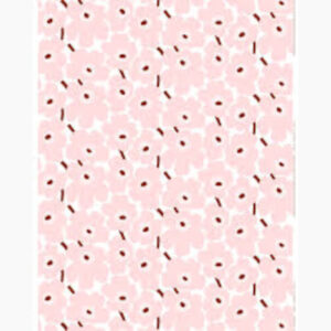 Pieni Unikko - Puuvillakangas 49€/m vaaleanpunainen, viininpunainen