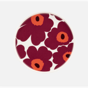 Oiva Unikko - Lautanen viininpunainen, kirkas punainen