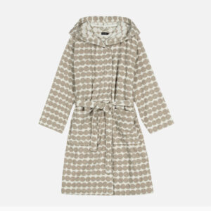 Räsymatto - kylpytakki beige, valkoinen