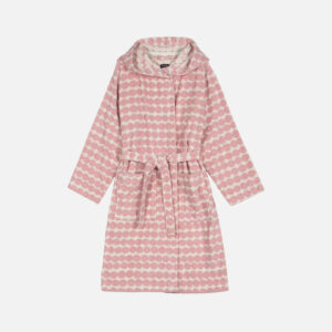 Räsymatto - kylpytakki vaal.punainen, valkoinen