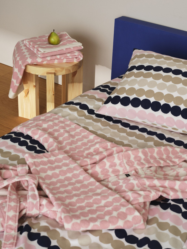 Räsymatto - kylpytakki vaal.punainen, valkoinen - Image 3