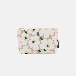 Mini Unikko Relle - Kosmetiikkalaukku hiekka, heinä, smaragdi