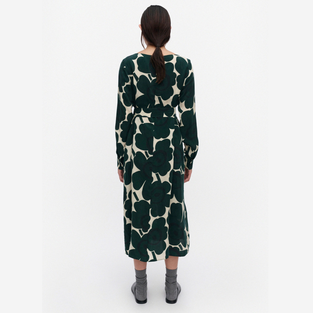 Satunnainen Unikko - Mekko, tummanvihreä - Image 2