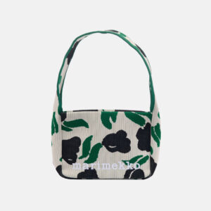 Knitted Shoulderbag - Lemmitty Olkalaukku l.valkoinen, tummanvihreä, musta