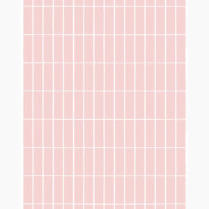 Tiiliskivi - Puuvillakangas 47€/m vaaleanpunainen, valkoinen