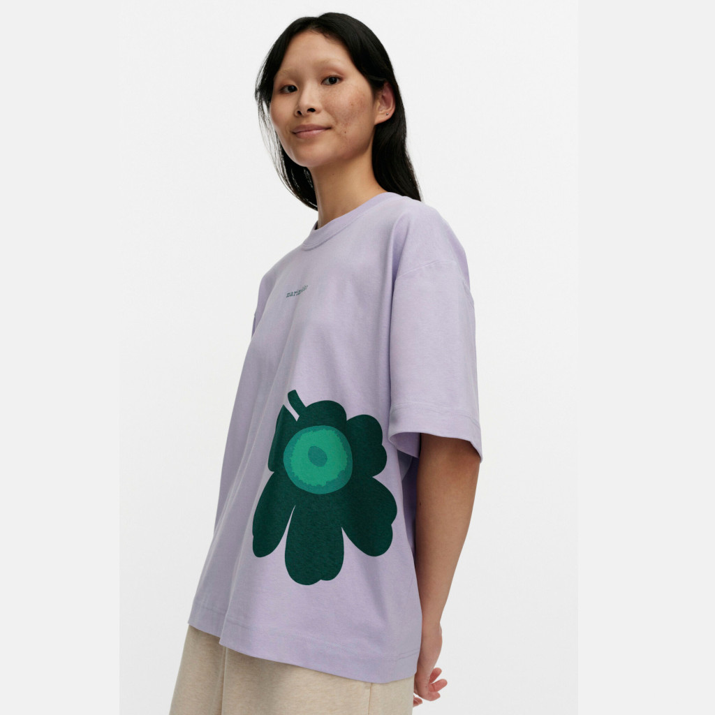 Tunti Unikko - T-paita lila, tummanvihreä - Image 3