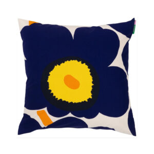 Unikko 60th - Tyynynpäällinen 50x50cm sininen, keltainen
