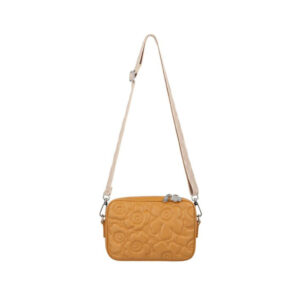 Soft Gratha Unikko -olkalaukku, tummakeltainen, beige hihna