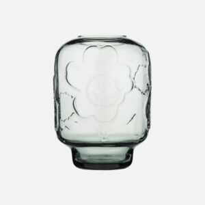 Unikko - Lasimaljakko 18x13cm sumunharmaa