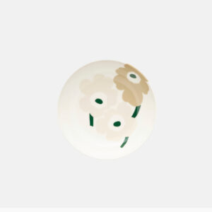 Oiva Unikko - Syvä lautanen 16cm beige, hiekka, tummavihreä