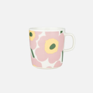 Unikko - Muki 4dl vaaleanpunainen, keltainen, vihreä