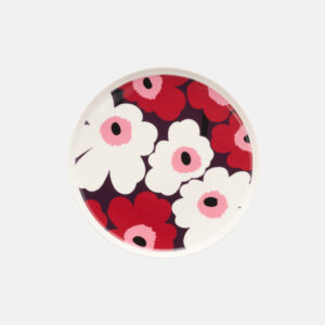 Oiva Unikko - Lautanen 25cm valkoinen, luumu, karpalo