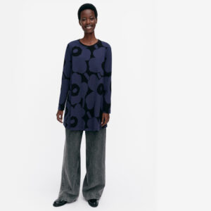 Kevät Unikko - Trikootunika musta, t.sininen