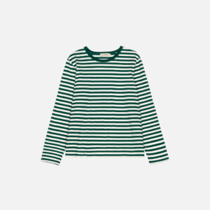 Tasaraita Unisex - Trikoopaita vihreä, valkoinen
