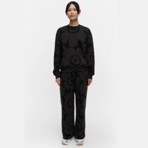 Varret - Unikko collegehousut, mustaharmaa