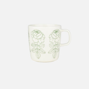 Oiva Vihkiruusu - Muki 4,0dl valkoinen, salvia