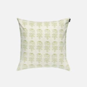 Vihkiruusu - Tyynynpäällinen 50x50cm valkoinen, salvia