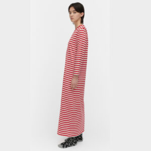 Katju Tasaraita - Yöpaita punainen, l.valkoinen